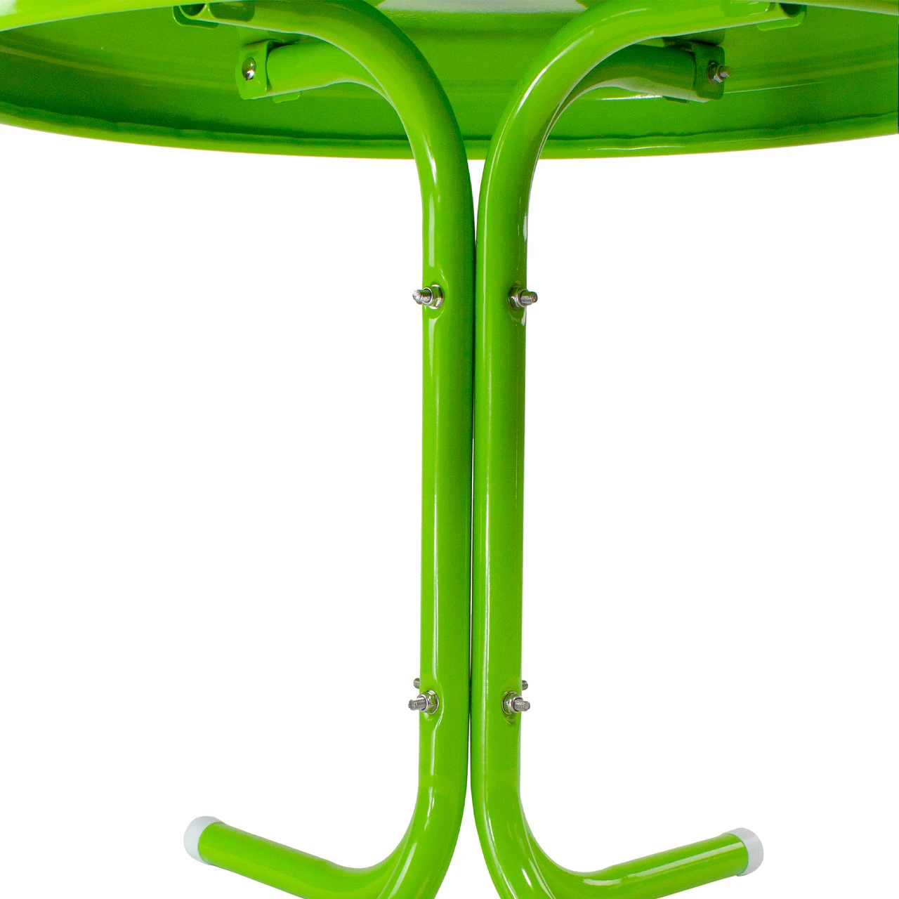 22" Outdoor Retro Tulip Side Table, Lime Green 4 22" Outdoor Retro Tulip Side Table, Lime Green - Image 4