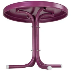 22" Outdoor Retro Tulip Side Table, Purple -PatioVibe Shop northlight wb94616 04 38266.1688066762