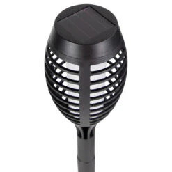 Set Of 4 Black Solar Powered LED Pathway Markers, 19.75" -PatioVibe Shop northlight ye94519 4 69692.1677640786