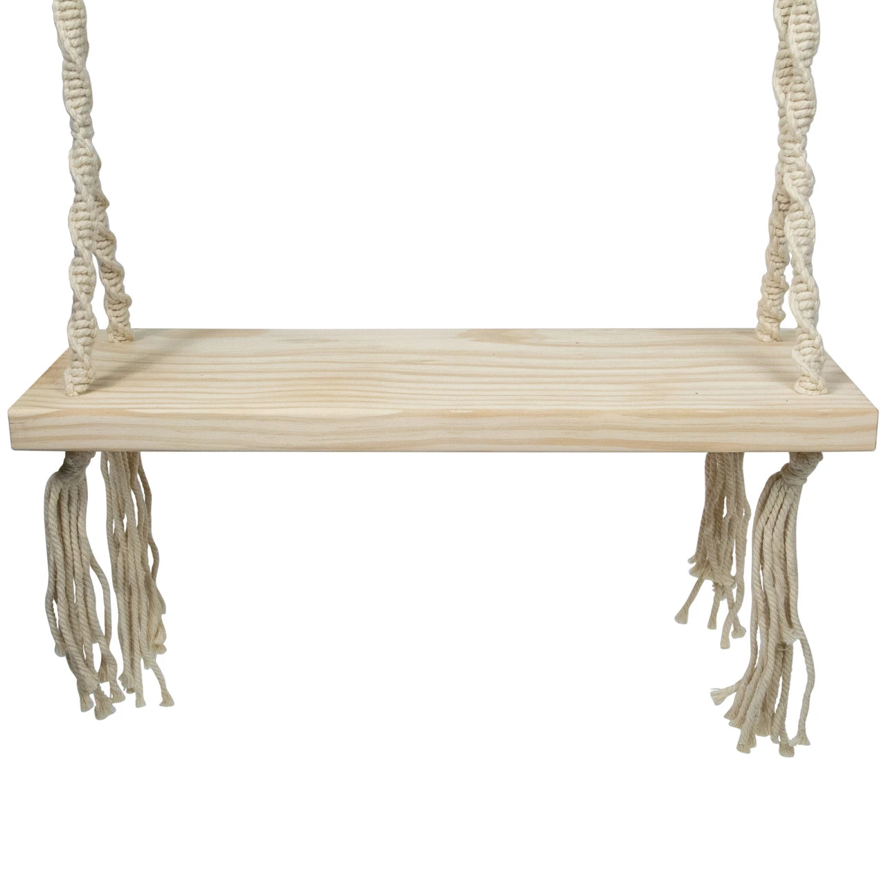 21.75" Natural Rope Wooden Swing Chair 3 21.75" Natural Rope Wooden Swing Chair - Image 3