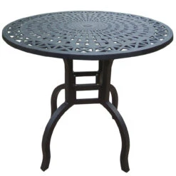 42" Black Contemporary Motif Outdoor Bar Patio Table