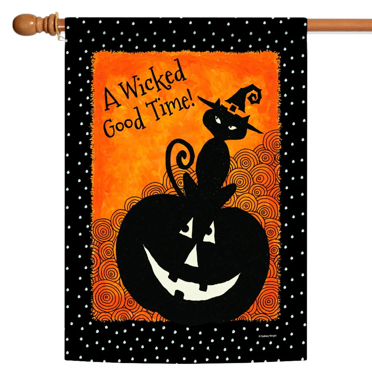Let's Get Wicked Halloween Outdoor House Flag 40" X 28" 1 Let's Get Wicked Halloween Outdoor House Flag 40" X 28"