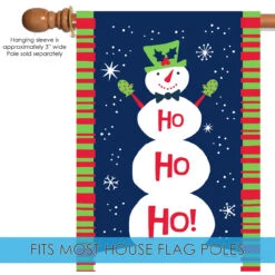 Ho Ho Ho Snowman Christmas Outdoor House Flag 40" X 28" 9 Ho Ho Ho Snowman Christmas Outdoor House Flag 40" X 28" -PatioVibe Shop u18.5 05662.1682374970