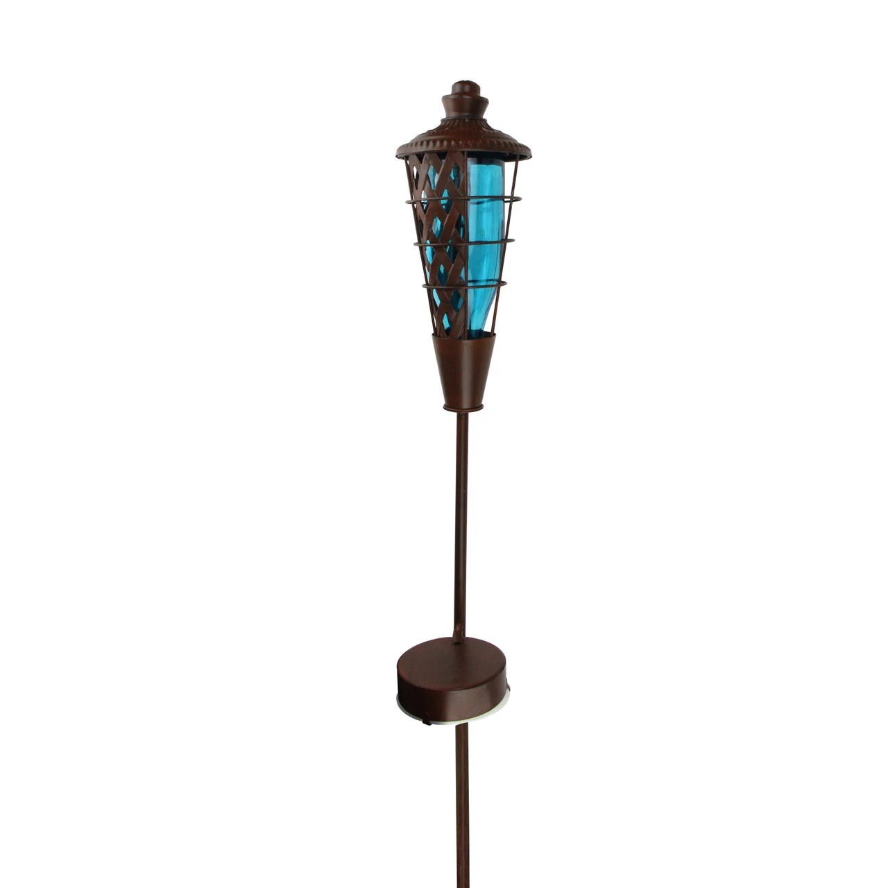 38.5" Blue And Brown LED Pre-Lit Flame Torch With Garden Stake 2 38.5" Blue And Brown LED Pre-Lit Flame Torch With Garden Stake - Image 2