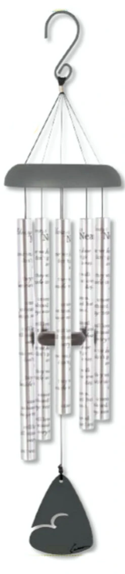30" Clear Sonnet Sounds Always Near Outdoor Patio Garden Memorial Wind Chimes