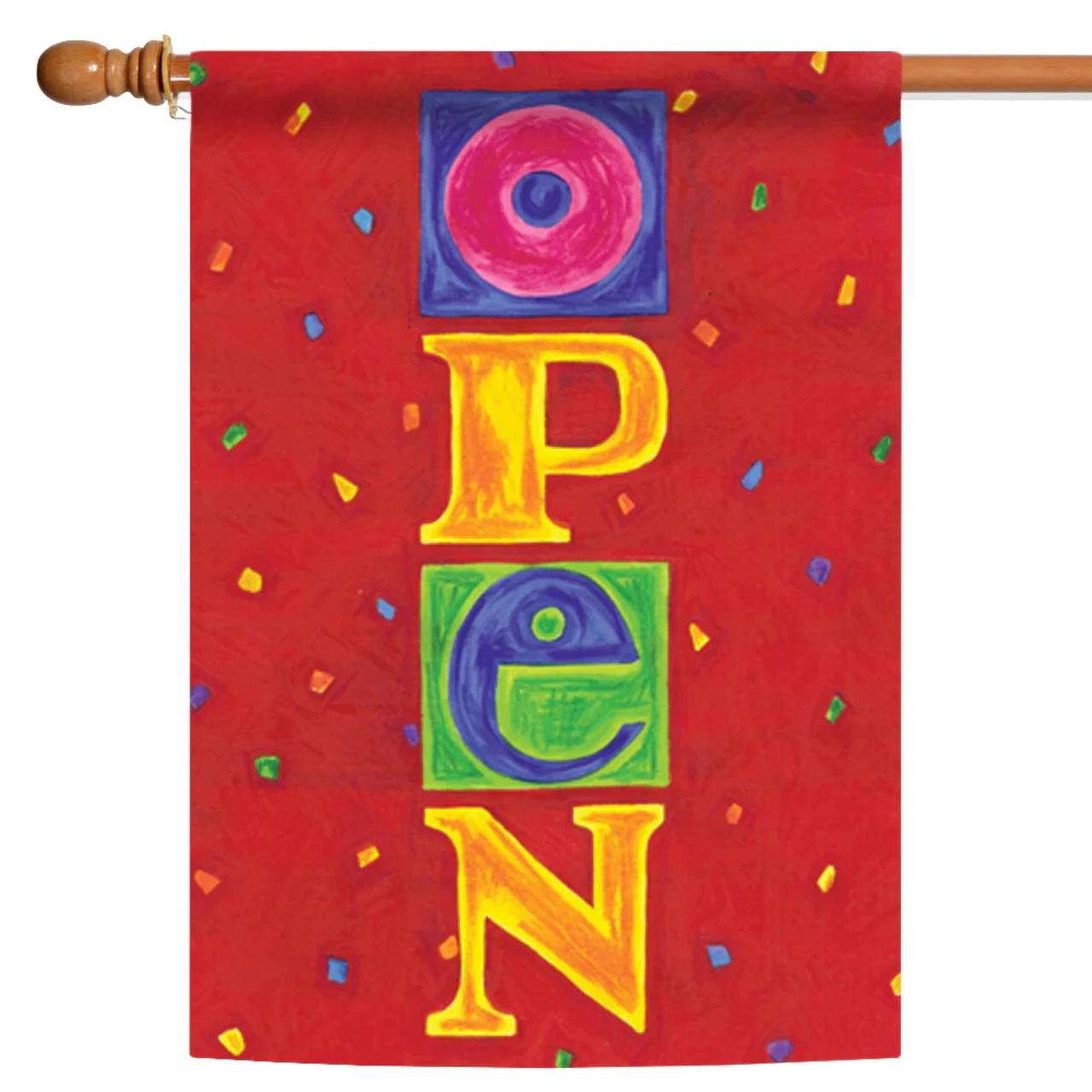 'Open' Outdoor House Flag 40" X 28" 1 'Open' Outdoor House Flag 40" X 28"