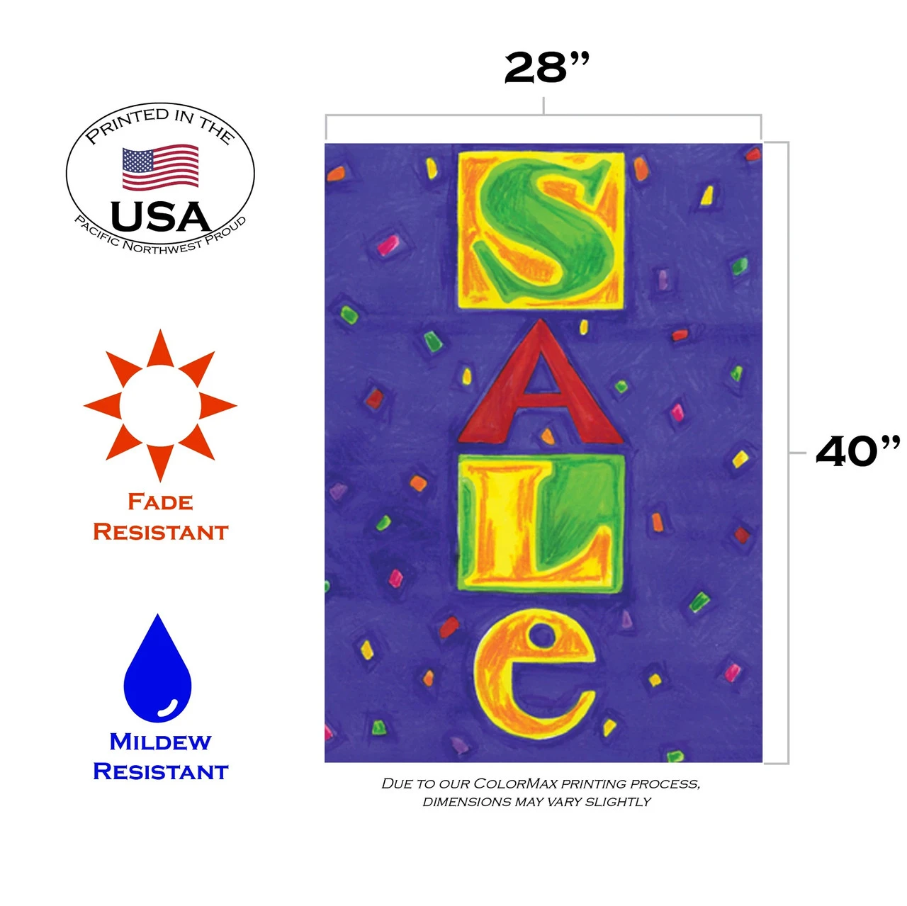 'Sale' Outdoor House Flag 40" X 28" 3 'Sale' Outdoor House Flag 40" X 28" - Image 3