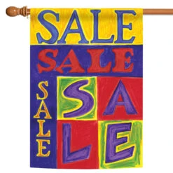 'Sale' Block Outdoor House Flag 40" X 28"