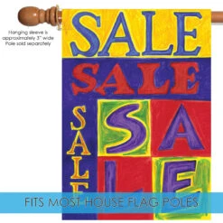 'Sale' Block Outdoor House Flag 40" X 28" 9 'Sale' Block Outdoor House Flag 40" X 28" -PatioVibe Shop z7.5 74977.1682375488