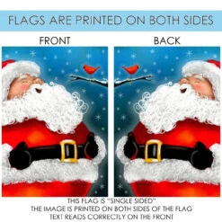 Christmas Laughing Santa Outdoor House Flag 40" X 28" -PatioVibe Shop zz15.4 96061.1682374445
