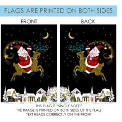 Christmas Santa Magic Rectangular Outdoor House Flag 40" X 28" -PatioVibe Shop zz3.4 53820.1682374519