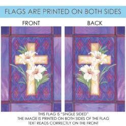 Lily And Cross Rectangular Outdoor House Flag 40" X 28" 8 Lily And Cross Rectangular Outdoor House Flag 40" X 28" -PatioVibe Shop zz4.4 13904.1682374496