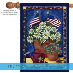 American Daisies Rectangular Outdoor House Flag 40" X 28" 9 American Daisies Rectangular Outdoor House Flag 40" X 28" -PatioVibe Shop zz6.5 74958.1682374454