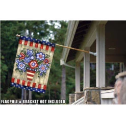 Patriotic Flowers Outdoor House Flag 40" X 28" 6 Patriotic Flowers Outdoor House Flag 40" X 28" -PatioVibe Shop zzz11.2 97681.1682374146