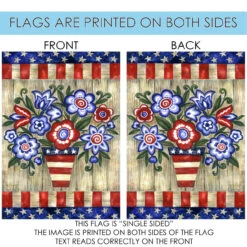 Patriotic Flowers Outdoor House Flag 40" X 28" 8 Patriotic Flowers Outdoor House Flag 40" X 28" -PatioVibe Shop zzz11.4 29583.1682374147