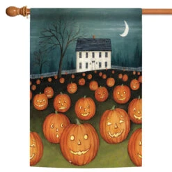 Pumpkin Hollow House Halloween Outdoor House Flag 40" X 28"