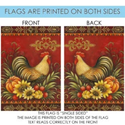 Fall Harvest Rooster Outdoor House Flag 40" X 28" 8 Fall Harvest Rooster Outdoor House Flag 40" X 28" -PatioVibe Shop zzz21.4 30601.1682374179