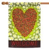 Ladybug Heart Outdoor House Flag 40" X 28"