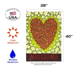 Ladybug Heart Outdoor House Flag 40" X 28" 7 Ladybug Heart Outdoor House Flag 40" X 28" -PatioVibe Shop zzz38.3 50406.1682374170