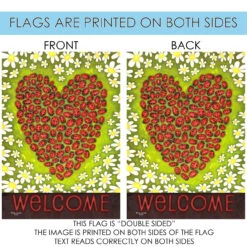 Ladybug Heart Outdoor House Flag 40" X 28" 8 Ladybug Heart Outdoor House Flag 40" X 28" -PatioVibe Shop zzz38.4 17227.1682374170