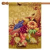 Fall Harvest Mountain Of Thanks Outdoor House Flag 40" X 28"