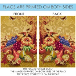 Fall Harvest Mountain Of Thanks Outdoor House Flag 40" X 28" -PatioVibe Shop zzzz1.4 20821.1682375372