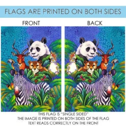 Jungle Friends Too Outdoor House Flag 40" X 28" -PatioVibe Shop zzzz11.4 15379.1682375343