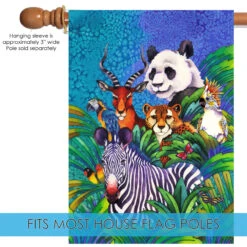 Jungle Friends Too Outdoor House Flag 40" X 28" -PatioVibe Shop zzzz11.5 20482.1682375343