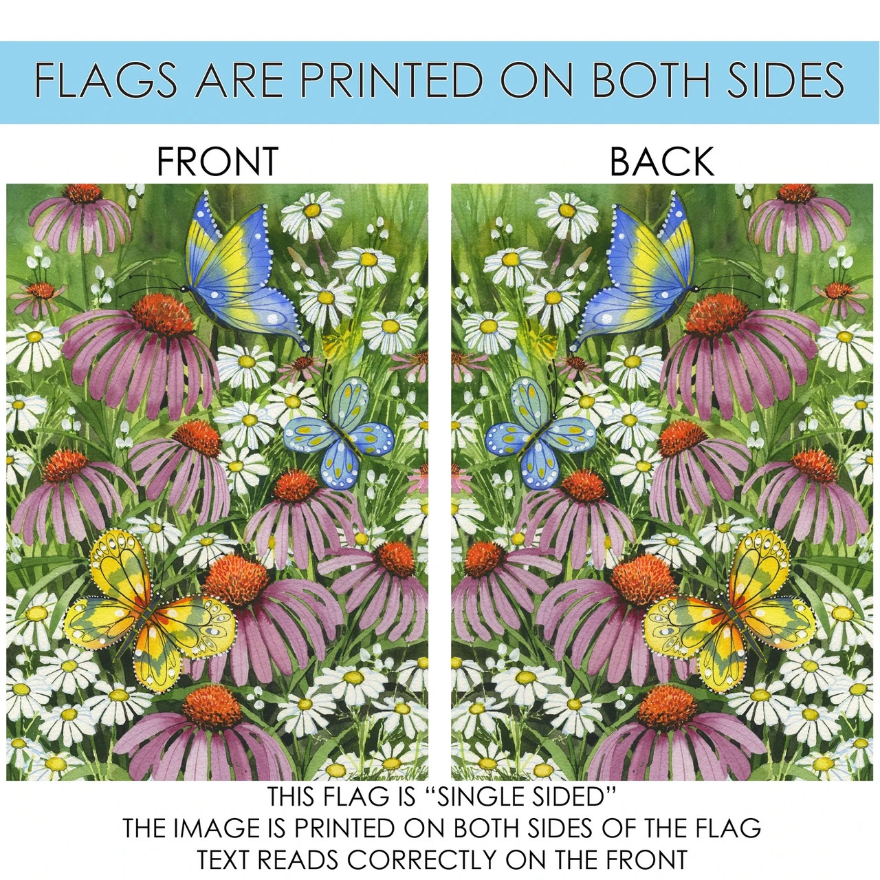 Coneflower Dance Outdoor House Flag 40" X 28" 4 Coneflower Dance Outdoor House Flag 40" X 28" - Image 4