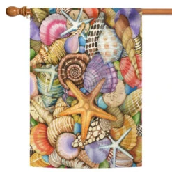 Shells Of The Sea Outdoor House Flag 40" X 28"
