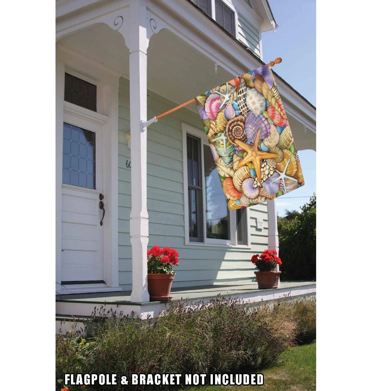 Shells Of The Sea Outdoor House Flag 40" X 28" 2 Shells Of The Sea Outdoor House Flag 40" X 28" - Image 2