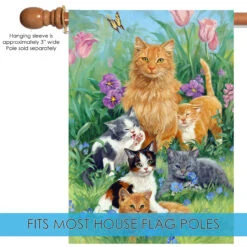 Meadow Cats Outdoor House Flag 40" X 28" 9 Meadow Cats Outdoor House Flag 40" X 28" -PatioVibe Shop zzzz23.5 85478.1682371204