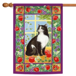 Kitchen Kitty Outdoor House Flag 40" X 28"