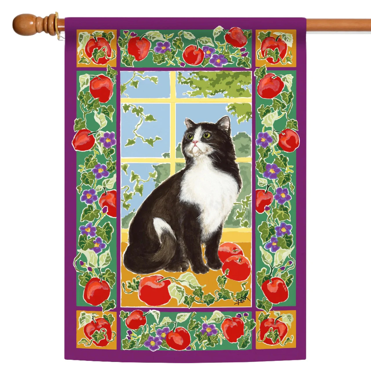 Kitchen Kitty Outdoor House Flag 40" X 28" 1 Kitchen Kitty Outdoor House Flag 40" X 28"