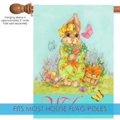 Easter Bounty 'Welcome' Outdoor House Flag 40" X 28" 9 Easter Bounty 'Welcome' Outdoor House Flag 40" X 28" -PatioVibe Shop zzzz29.5 14036.1682375322
