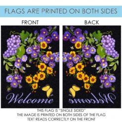 Butterfly Vineyard 'Welcome' Outdoor House Flag 40" X 28" 8 Butterfly Vineyard 'Welcome' Outdoor House Flag 40" X 28" -PatioVibe Shop zzzz34.4 88735.1682375290