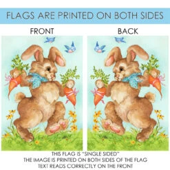 Bunny Gift Easter Outdoor House Flag 40" X 28" 8 Bunny Gift Easter Outdoor House Flag 40" X 28" -PatioVibe Shop zzzz38.4 07309.1682375287