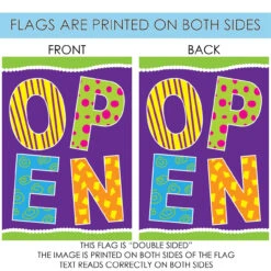 Open Outdoor House Flag 40" X 28" -PatioVibe Shop zzzz39.4 98106.1682375235