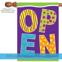 Open Outdoor House Flag 40" X 28" -PatioVibe Shop zzzz39.5 50566.1682375236