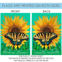 Swallowtail Sunflower Outdoor House Flag 40" X 28" 8 Swallowtail Sunflower Outdoor House Flag 40" X 28" -PatioVibe Shop zzzz8.4 01010.1682375363